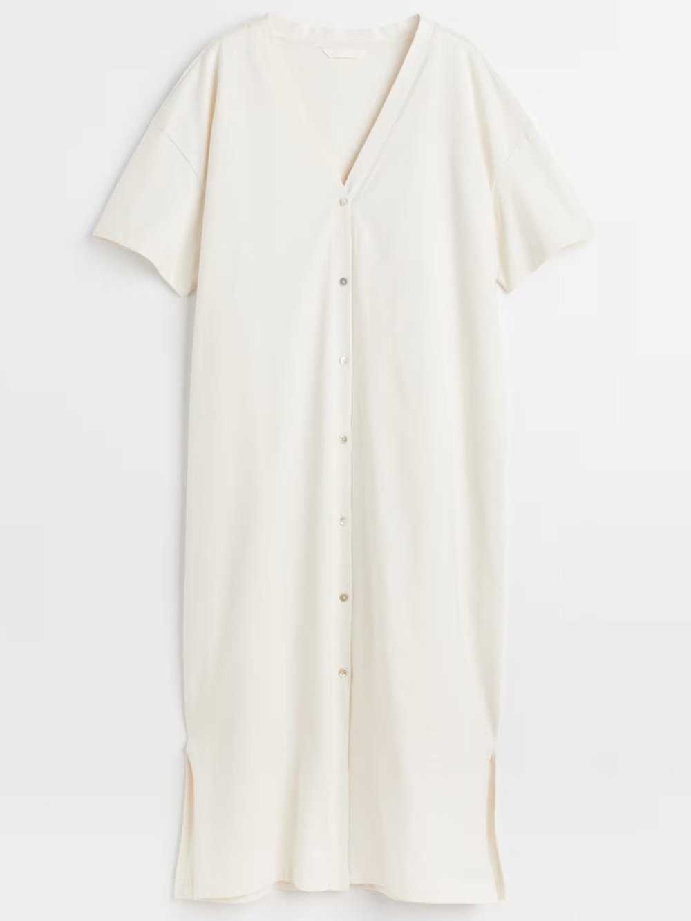 H&M white Button-Down Maxi Dress